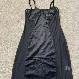 Tic Toc Black Velvet Mesh Bodycon Slip Dress Size [L ] Y2K Goth